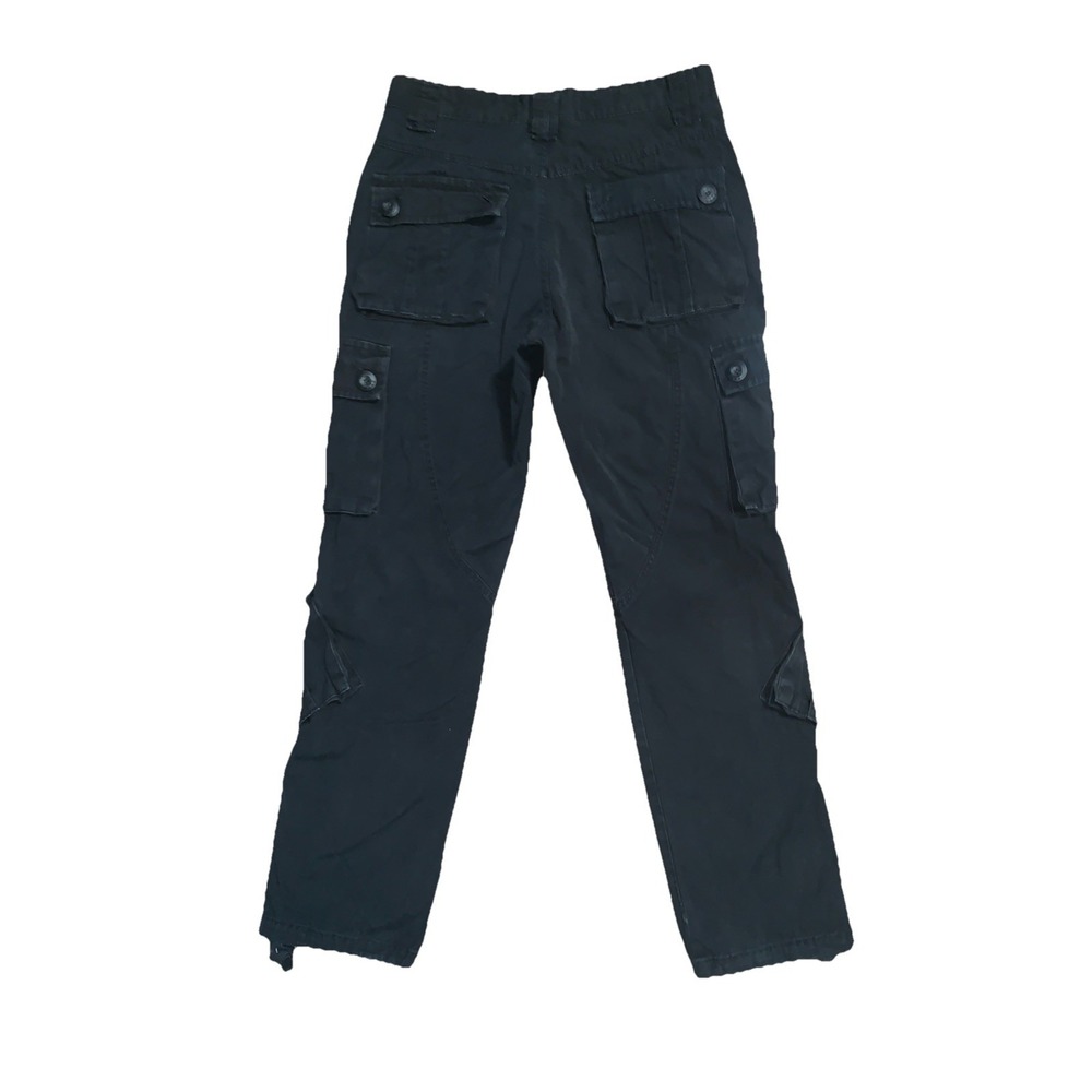 Vintage Lu Dao‎ Jing Ying Military Cargo Paratrooper Fatigue Pants M Black 31x30 - Picture 7 of 11